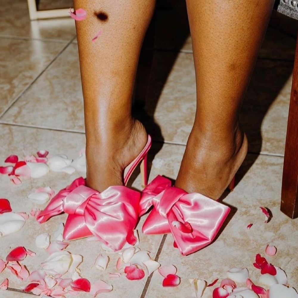 Valentines Day Pink bow shoes